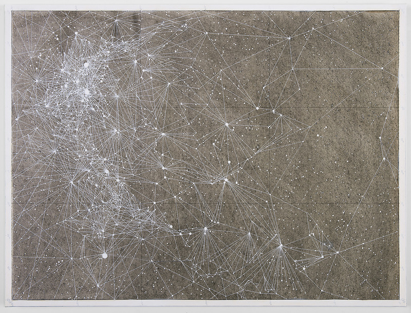 Light Graph III Graphs charcoal and pen on atlas page