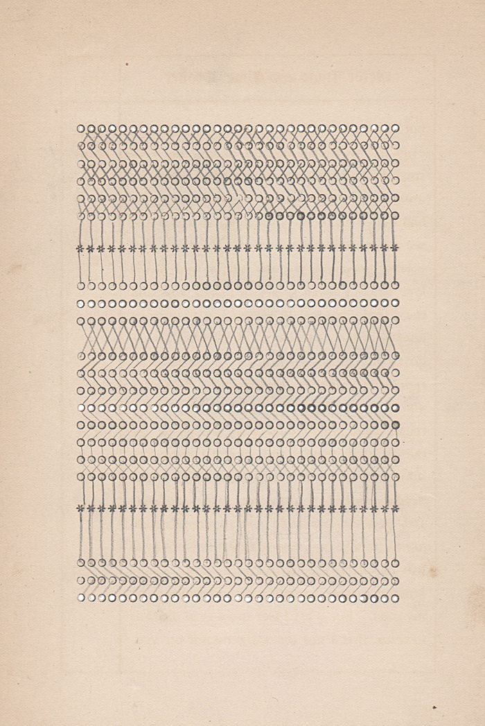 Typewriter Drawing 1 Notations typewriter and pencil on book page