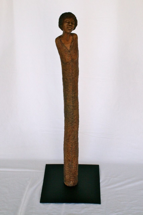 UZURI "Beauty" (oo-zoo-ree) North African Series #1 clay with acrylic stains