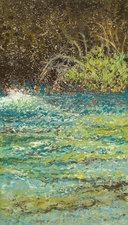 Manoa, No. 9 Waterfalls ink monotype on paper