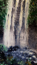 Manoa, No. 24 Waterfalls ink monotype on paper