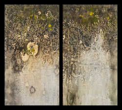 Waterfalls Diptych, No. 7 Waterfall Diptychs ink monotype on paper