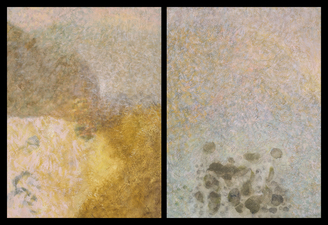 Nature-based Abstraction Diptych, No. 3 Nature-based Abstraction Diptychs mixed media on paper