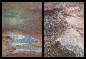 Nature-based Abstraction Diptych, No. 2 Nature-based Abstraction Diptychs mixed media on paper