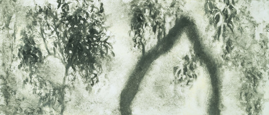 Peach Tree Shadows, No. 3 Peach Tree Shadows monotype on paper