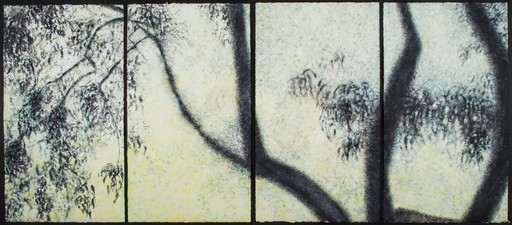 Peach Tree Shadows, No. 8 Peach Tree Shadows monotype with gouache on paper