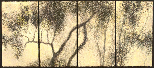 Peach Tree Shadows, No. 12 Peach Tree Shadows monotype with gouache on paper