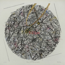 WILLIAM C. MAXWELL  "The Perfect Circle" Perfect Circle:  Timeless Encounters Series, 2009-2014 Monoprint with Hand Coloring