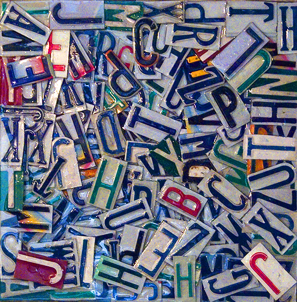 Letters ASSEMBLAGE Mixed Media Metal Assemblage