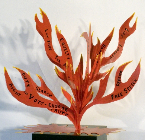 Flames ASSEMBLAGE Metal Sculpture