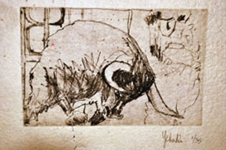  PRINTS SOFT GROUND ETCHING ON HANDMADE PAPER