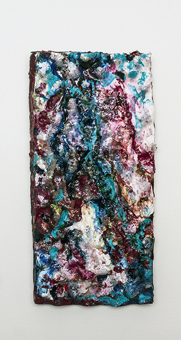 aimee hertog Installation and Sculpture Discarded foam, paint, gesso, alcohol ink, hotel card key, glitter, resin