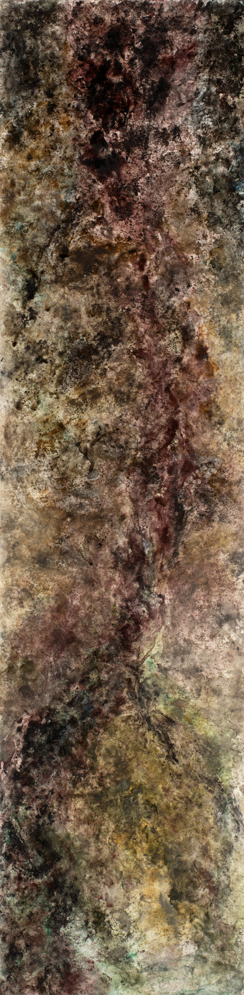 Alan Hobscheid River Watercolor, charcoal powder, and powdered pigments on paper