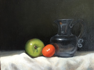 Aleta Brisbane Heisig Still Life Oil on Canvas Board