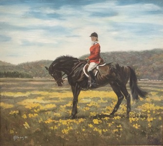 Aleta Brisbane Heisig Horses, Cats, Birds etc. Oil on Canvas