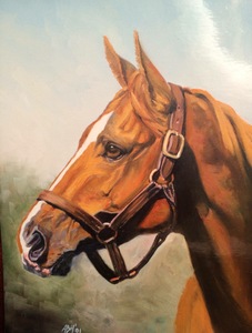 Aleta Brisbane Heisig Horses, Cats, Birds etc. Oil on Canvas