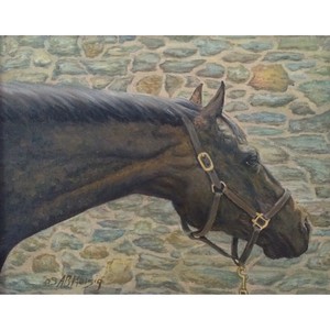 Aleta Brisbane Heisig Horses, Cats, Birds etc. Oil on Canvas