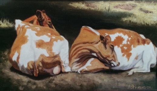 Aleta Brisbane Heisig Horses, Cats, Birds etc. Oil on Canvas