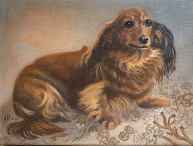 Aleta Brisbane Heisig Dog Portraits Oil on Linen Canvas