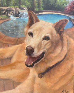 Aleta Brisbane Heisig Dog Portraits Oil on Linen Canvas