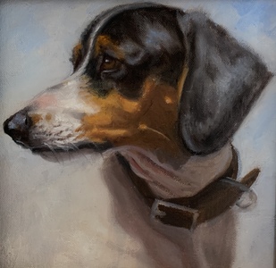 Aleta Brisbane Heisig Dog Portraits Oil on Linen Canvas