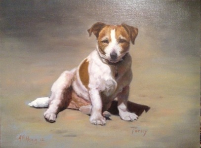 Aleta Brisbane Heisig Dog Portraits Oil on Linen