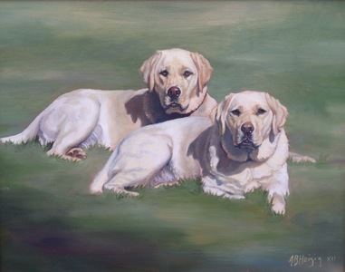 Aleta Brisbane Heisig Dog Portraits Oil on Linen