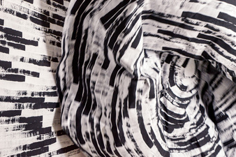 Alexander Viscio Under the Influence 2026 Black acylic paint on wall and paper.