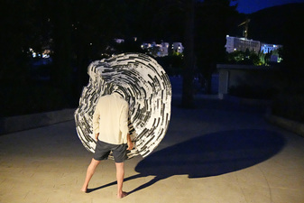 Alexander Viscio Under the Influence 2026 Black acylic paint on paper. 