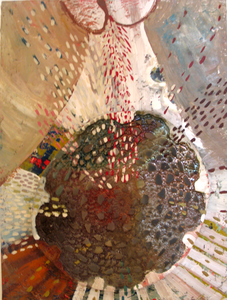 Alexandra Rutsch Brock Paintings  2009 - 2010 encaustic and raku ceramic on panel