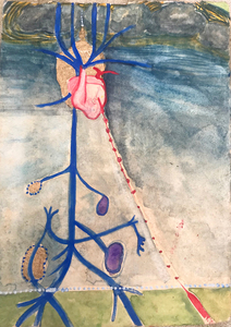 Alexandra Rutsch Brock Paths Of Life 2018/1994 ink, watercolor on handmade Indian paper