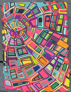 Alexandra Rutsch Brock Paintings 2021 gouache on colored Shizen paper