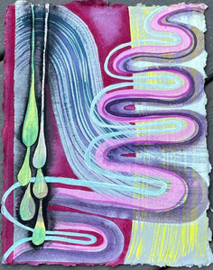 Alexandra Rutsch Brock Paintings 2021 gouache on colored Shizen paper