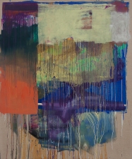 Alexander Kroll 2012 Oil ad Spray Paint on Linen