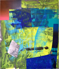 Alexander Kroll 2014 Oil, Flashe, Acrylic and Ink on Linen