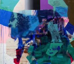 Alexander Kroll 2014 Oil, Acrylic and Spray Paint on Canvas