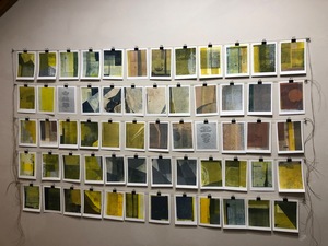 ALI HERRMANN Journal Project 2, 2023: Intermission wall installation: monoprint collages