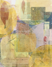 ALI HERRMANN Monoprints & Collage monoprint collage on panel