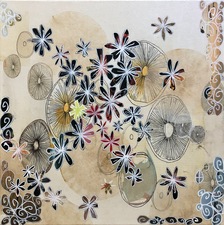 ALI HERRMANN Works on Canvas collage on canvas