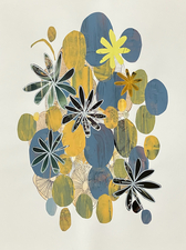 ALI HERRMANN Collage Paintings collage on paper