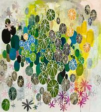 ALI HERRMANN Collage Paintings collage painting: acrylic, oil and paper