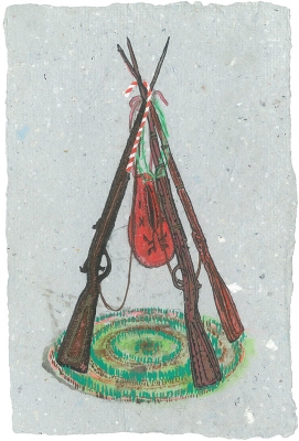 Allison SMITH The Muster 2004 gouache on handmade paper