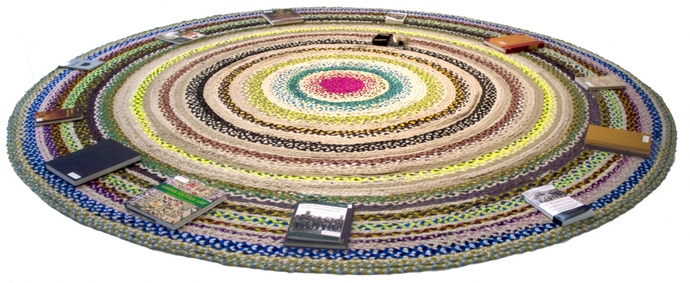 Allison SMITH Piece Work participatory braided rug, platform for reading, reflection, and conversation
