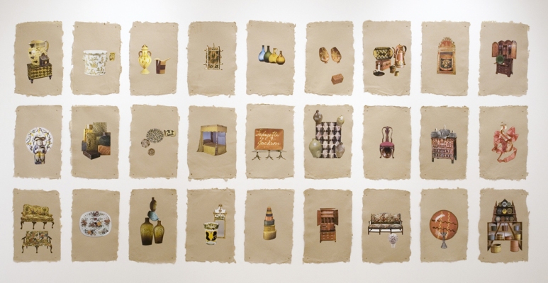 Allison SMITH Pitcher Collection collage on handmade 100% cotton recycled paper