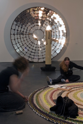 A L L I S ☉ N S M I T H  * Sunny * Piece Work participatory braided rug, platform for reading, reflection, and conversation