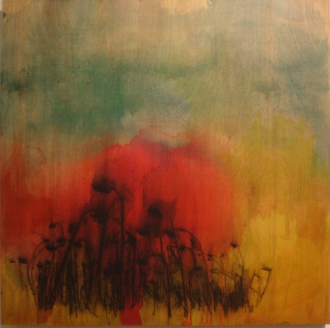 Amie Oliver  charcoal and acrylic on birch panel