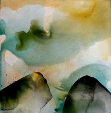 Amie Oliver Heaven, Earth and Sea Series acrylic on MDF panel