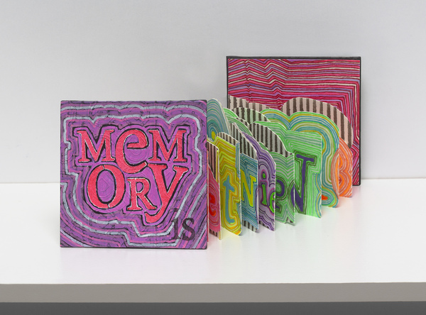 Antoinette M Winters Memory is.... Acrylic & Oil Markers on Orihon Japanese Accordion Fold Notebook