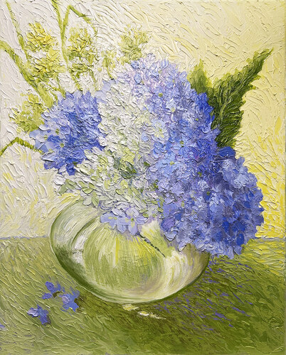 Amy Bock Flowers Oil on canvas