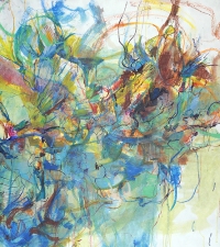 Amy Bouse king county series acrylic, pastel and watercolor on paper